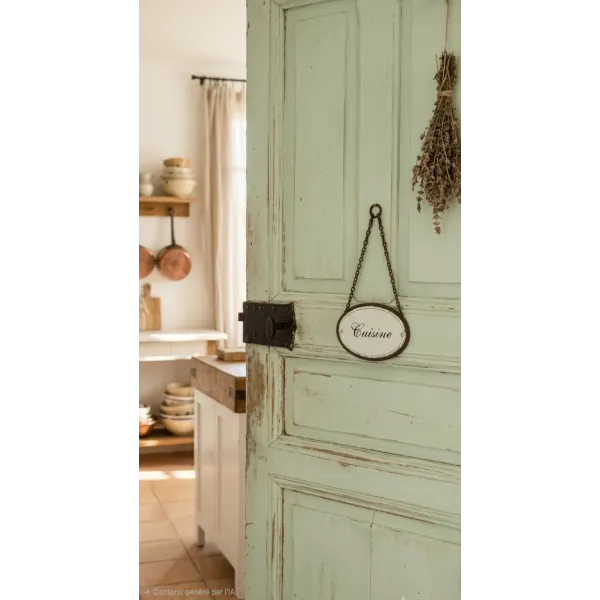 Plaque de Porte Cuisine brocante