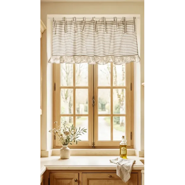 Cantonniere Romantique deco fenetre Prêt à poser