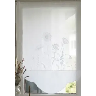 Rideau Brise bise fenêtre Décor Fleurs Cosy