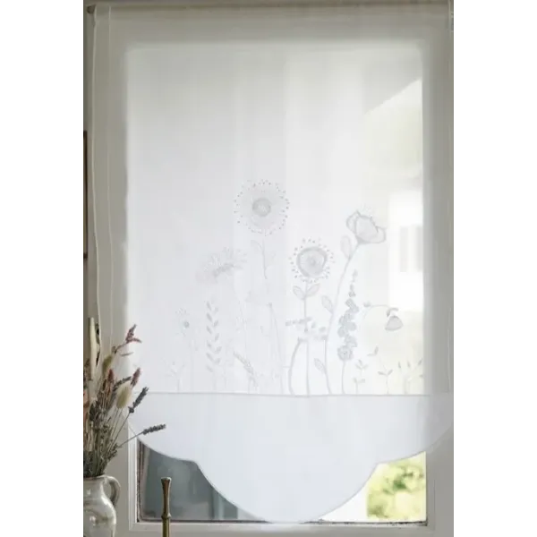Rideau Brise bise fenêtre Décor Fleurs Cosy
