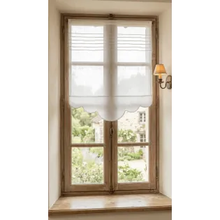 Brise Bise Simple Lin Blanc Deco cosy