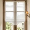 Brise Bise voilage Simple Lin Blanc Deco