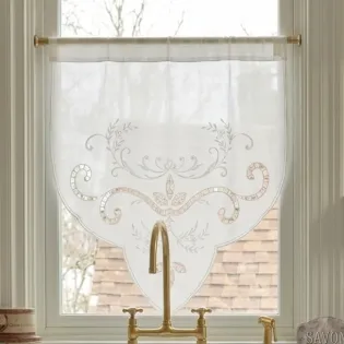 Rideau Brise bise Voilage Dentelle Shabby-Chic