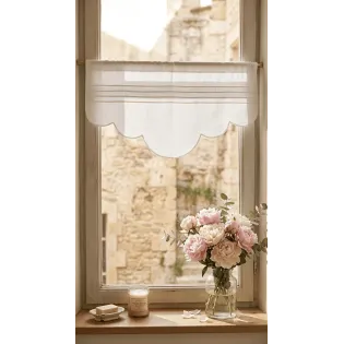 Cantonnière Lin Sur-mesure Feston Chic