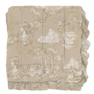 Édredon Toile de Jouy Lin Blanc Mariclo