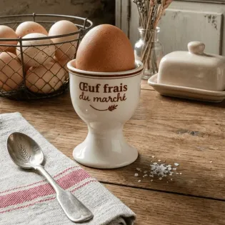 Coquetier Oeuf frais du Marché Vaisselle Comptoir de Famille