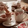 Mug avec Anse Damier Rouge Comptoir de Famille, Style Campagne