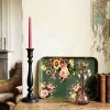 Plateau Fleuri Style Cottage Romantique pour Salon Décoration Shabby-Chic