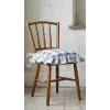 Coussin Chaise Chic Bleu carreaux Blanc Mariclo