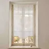 Brise-Bise Lin Blanc Pompon et Plis Religieuse, Modèle Mimosa