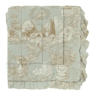 Dessus de Lit Édredon avec Volant Collection Toile du Borgo Verte