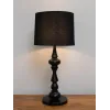 Grande Lampe à Poser Fusilli Pied Tourné Noir, Style Classique, Chehoma