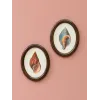 Duo de Cadres Coquillages Ovales Chehoma, Style rétro-Vintage