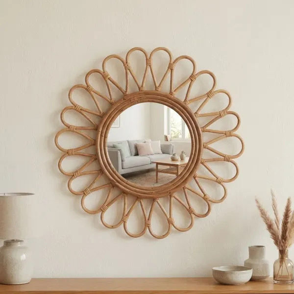 MIROIRS ROTIN DÉCO CHAMBRE BOHÈME