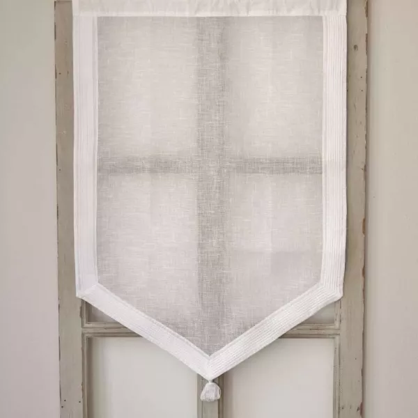 Brise-Bise Lin et coton Blanc 