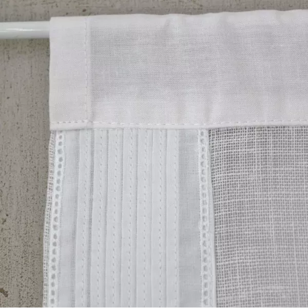 Brise-Bise Lin et coton Blanc 