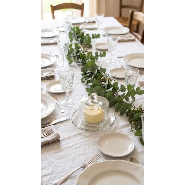 Beurrier Cloche Rond en Verre gravé Comptoir de Famille
