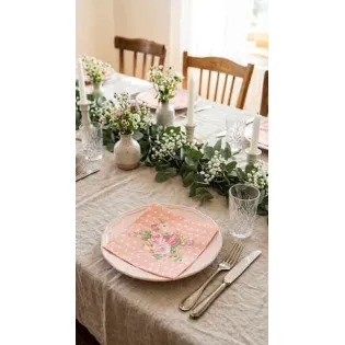 20 Serviettes en Papier Fleurs Roses Shabby-chic Clayre & Eef