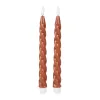 Duo Bougies Chandelles LED Terracotta 25 cm | Cosy Déco