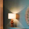 Lampe de Chevet Cosy en Céramique Terracotta et Abat-Jour Lin