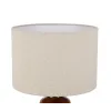 Lampe de Chevet Céramique Terracotta et Abat-Jour Lin